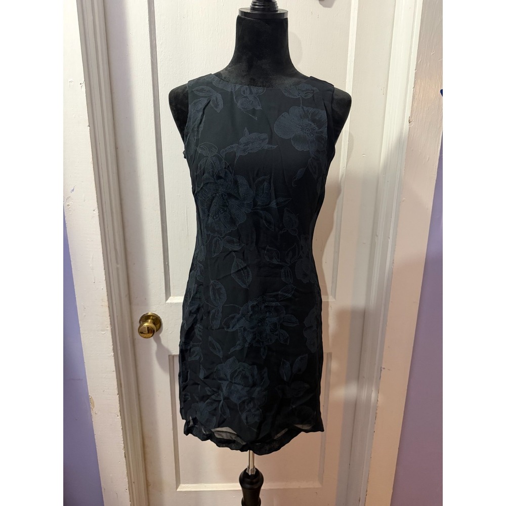 Rampage Black Floral Pattern Tank Dress in 5